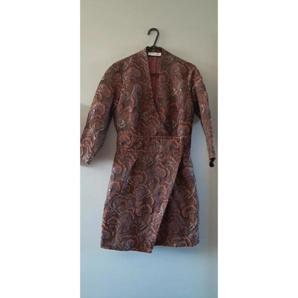 Sandro paisley and tiger print dress size small UK 8